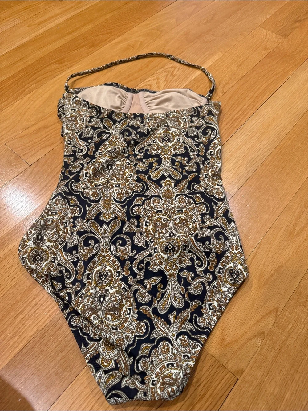 J.crew paisley pattern one piece swim suit size 2.